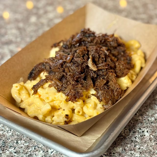 Chopped Brisket Loaded Mac.