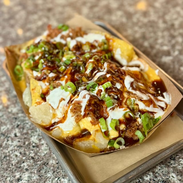 Loaded Spud + Pulled Pork.