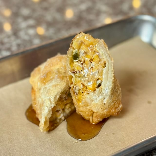 Bacon Jale-Pop Egg Rolls.