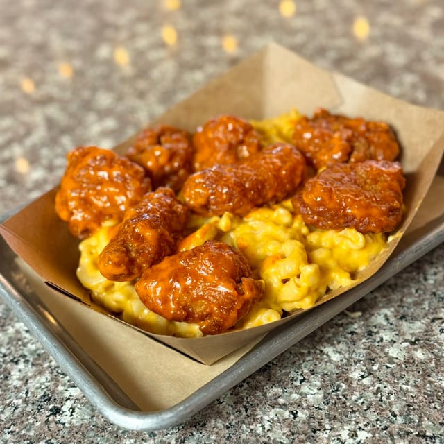 Buffalo Chicken Loaded Mac.