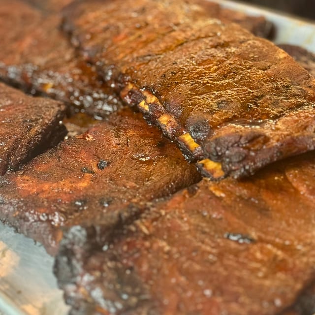 Full Rack BBQ Ribs.